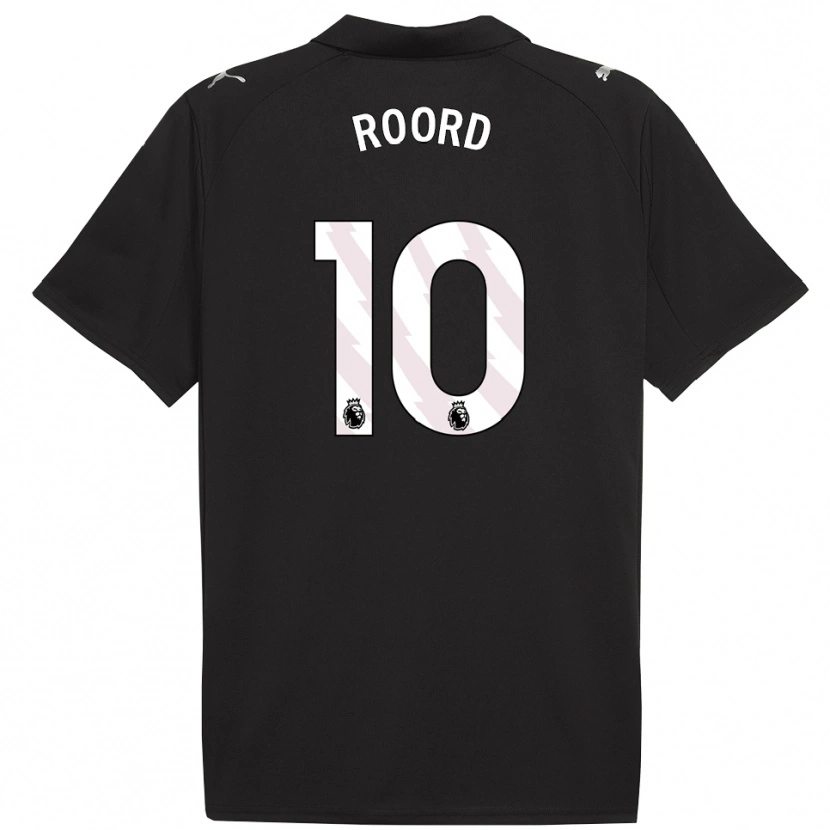 Danxen Barn Jill Roord #10 Svart Vit Bortatröja Matchtröjor 2025/26 Tröjor T-Tröja