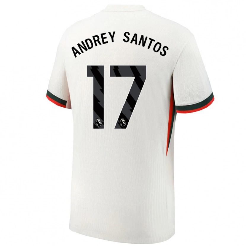 Danxen Barn Andrey Santos #17 Vit Grön Bortatröja Matchtröjor 2025/26 Tröjor T-Tröja