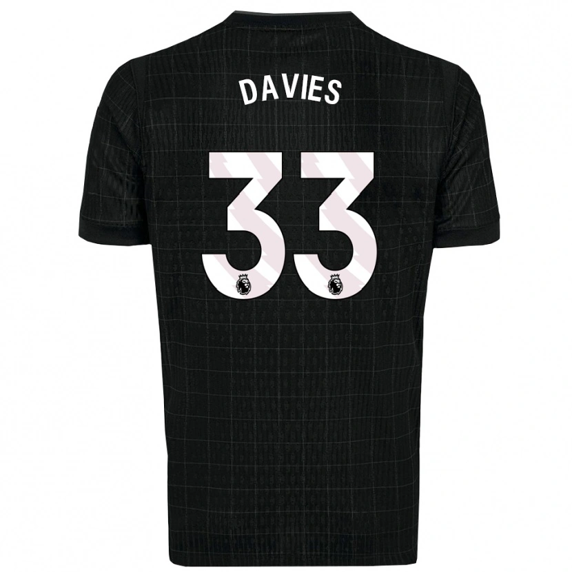 Danxen Barn Ben Davies #33 Svart Grå Bortatröja Matchtröjor 2025/26 Tröjor T-Tröja