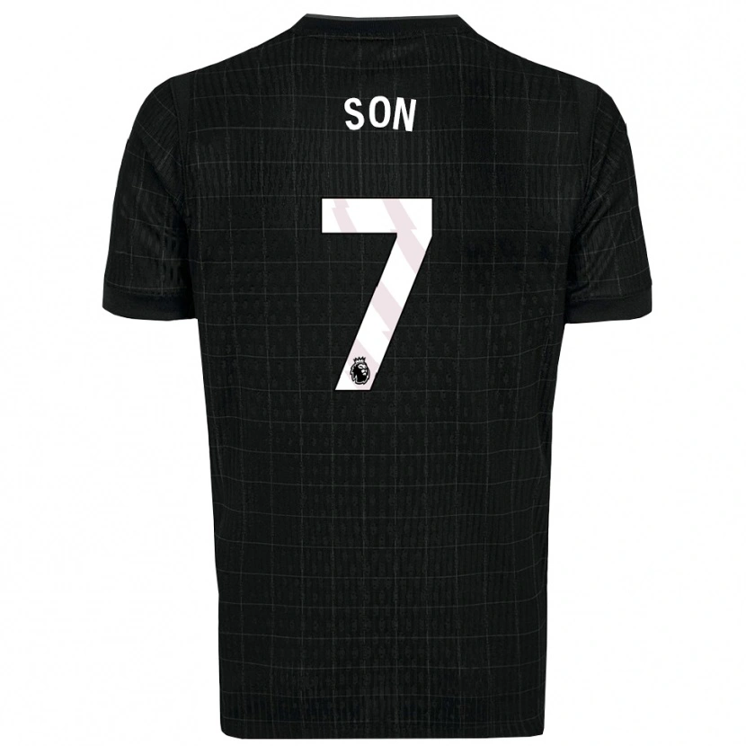 Danxen Barn Heung-Min Son #7 Svart Grå Bortatröja Matchtröjor 2025/26 Tröjor T-Tröja