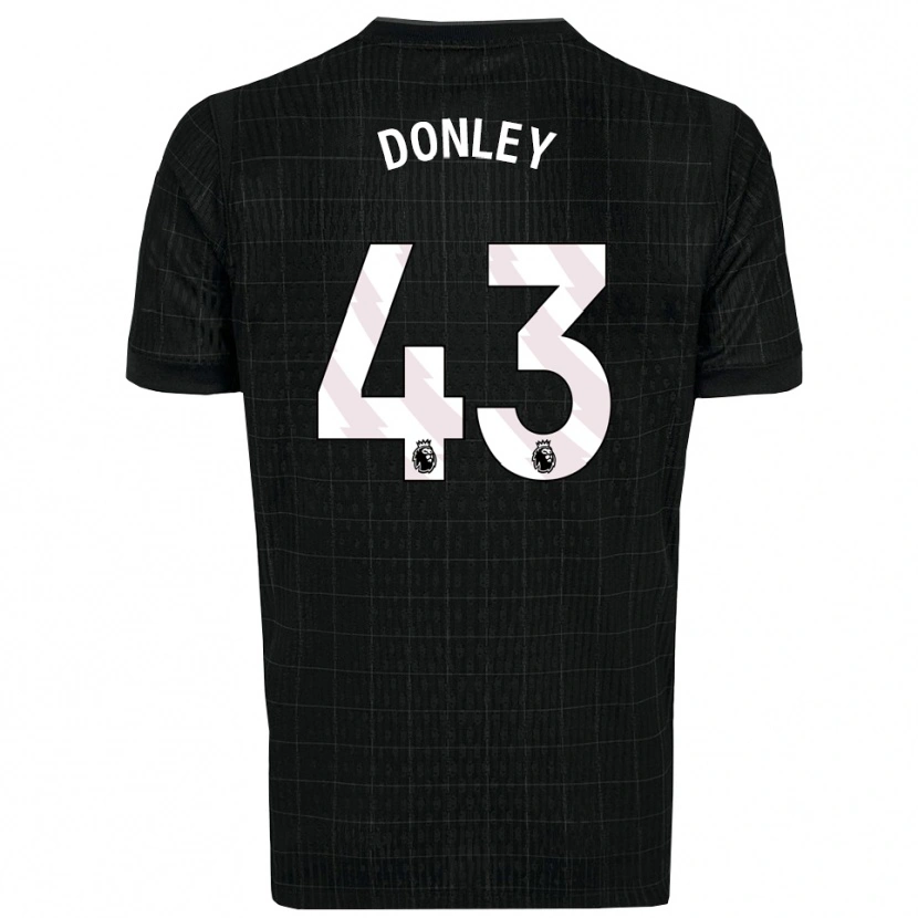 Danxen Barn Jamie Donley #43 Svart Grå Bortatröja Matchtröjor 2025/26 Tröjor T-Tröja
