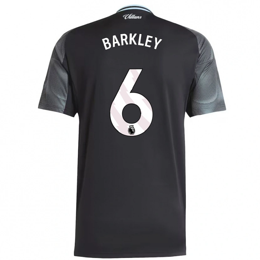 Danxen Barn Ross Barkley #6 Svart Himmelsblå Bortatröja Matchtröjor 2025/26 Tröjor T-Tröja