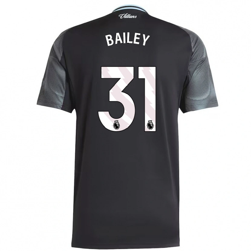 Danxen Barn Leon Bailey #31 Svart Himmelsblå Bortatröja Matchtröjor 2025/26 Tröjor T-Tröja