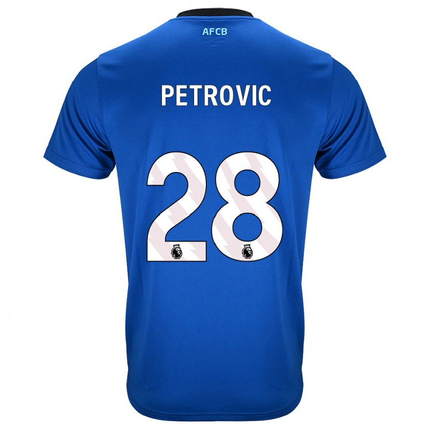 Danxen Barn Djordje Petrovic #28 Blå Svart Bortatröja Matchtröjor 2025/26 Tröjor T-Tröja
