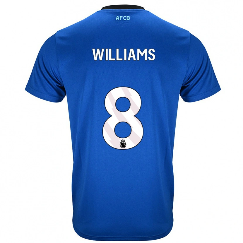 Danxen Barn Phoebe Williams #8 Blå Svart Bortatröja Matchtröjor 2025/26 Tröjor T-Tröja
