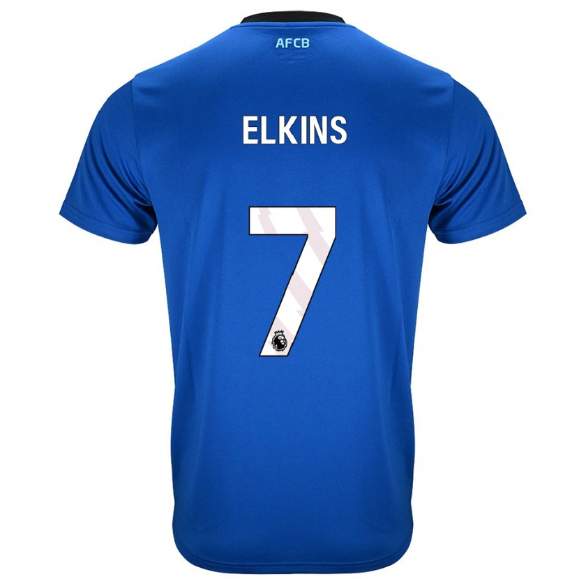 Danxen Barn Elle Elkins #7 Blå Svart Bortatröja Matchtröjor 2025/26 Tröjor T-Tröja