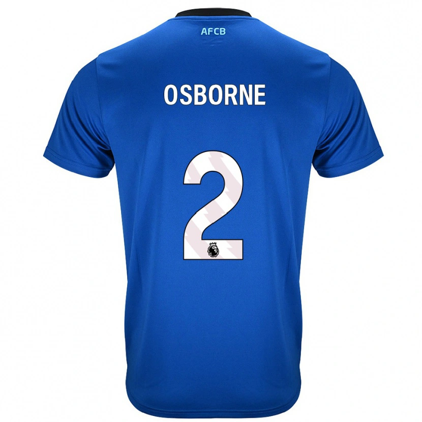 Danxen Barn Charlie Osborne #2 Blå Svart Bortatröja Matchtröjor 2025/26 Tröjor T-Tröja