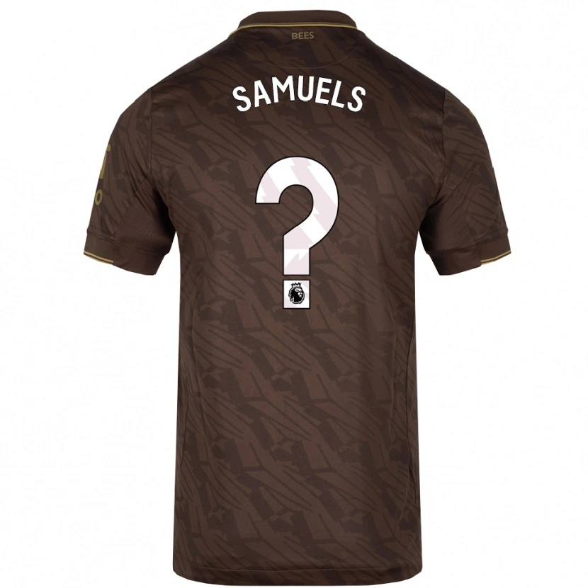 Danxen Barn Kerron Samuels #0 Brun Guld Bortatröja Matchtröjor 2025/26 Tröjor T-Tröja