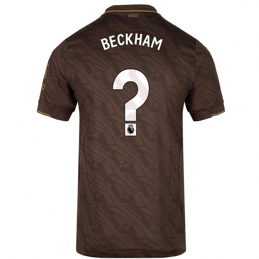 Danxen Barn Romeo Beckham #0 Brun Guld Bortatröja Matchtröjor 2025/26 Tröjor T-Tröja