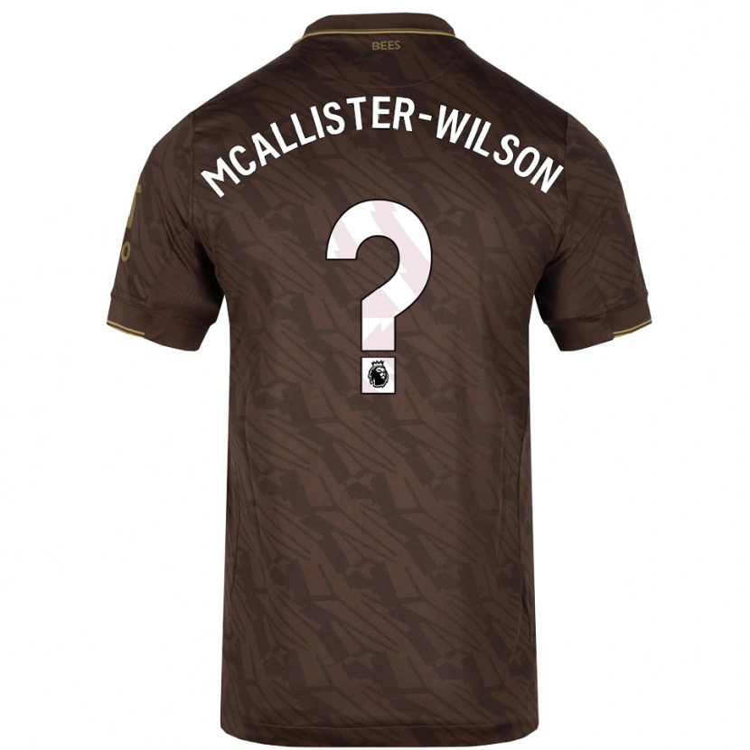 Danxen Barn Zack Mcallister-Wilson #0 Brun Guld Bortatröja Matchtröjor 2025/26 Tröjor T-Tröja