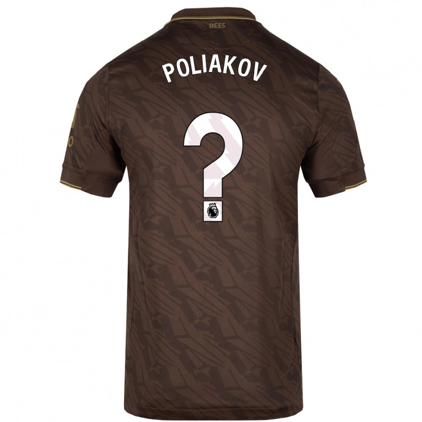 Danxen Barn Adam Poliakov #0 Brun Guld Bortatröja Matchtröjor 2025/26 Tröjor T-Tröja