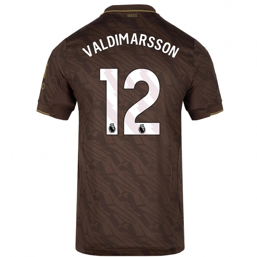 Danxen Barn Hákon Rafn Valdimarsson #12 Brun Guld Bortatröja Matchtröjor 2025/26 Tröjor T-Tröja