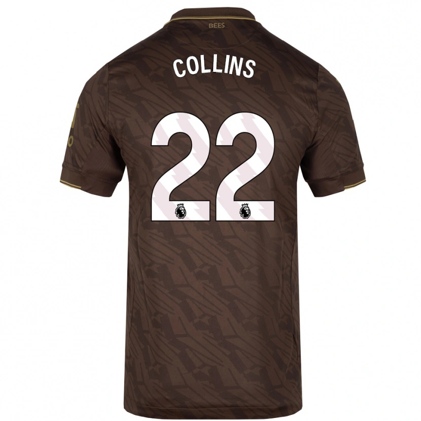 Danxen Barn Nathan Collins #22 Brun Guld Bortatröja Matchtröjor 2025/26 Tröjor T-Tröja