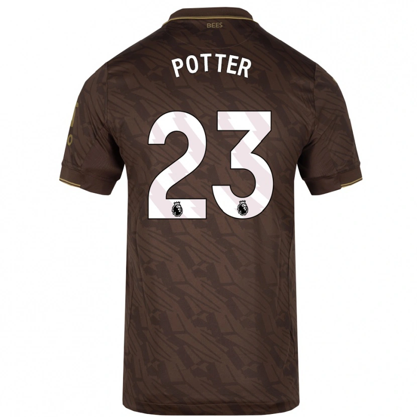 Danxen Barn Lucy Potter #23 Brun Guld Bortatröja Matchtröjor 2025/26 Tröjor T-Tröja