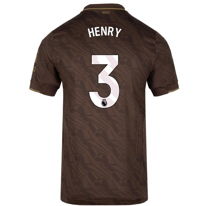 Danxen Barn Rico Henry #3 Brun Guld Bortatröja Matchtröjor 2025/26 Tröjor T-Tröja