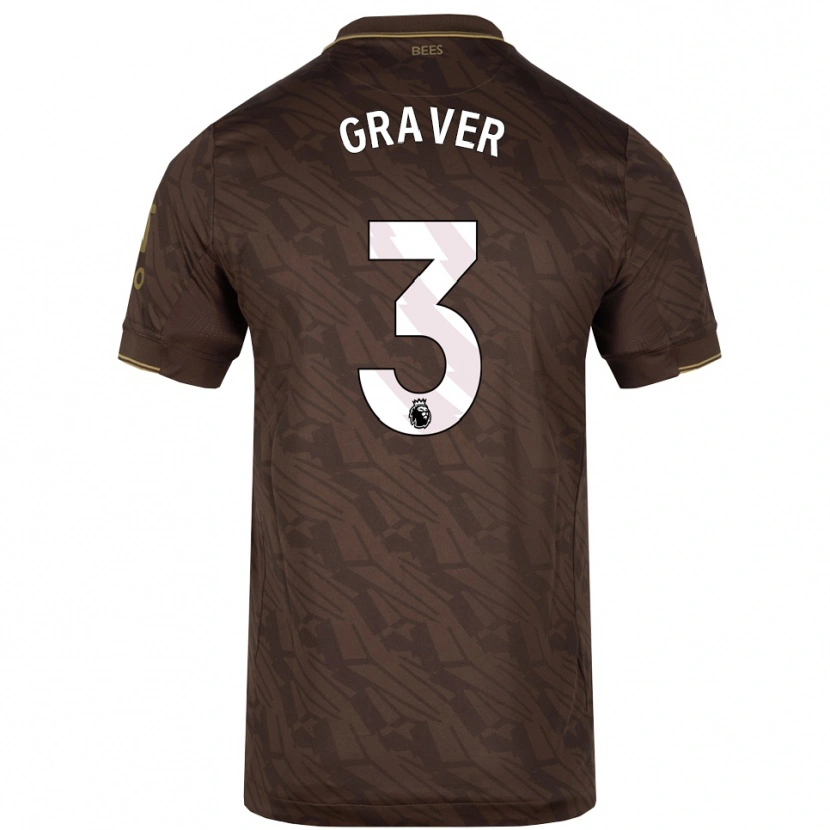 Danxen Barn Regan Graver #3 Brun Guld Bortatröja Matchtröjor 2025/26 Tröjor T-Tröja