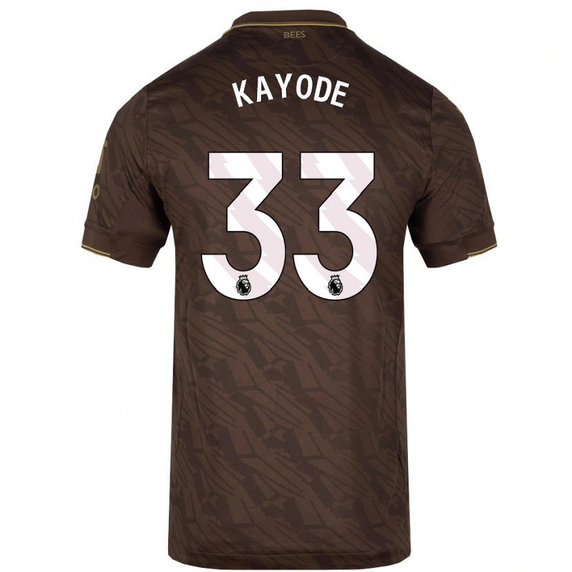 Danxen Barn Michael Kayode #33 Brun Guld Bortatröja Matchtröjor 2025/26 Tröjor T-Tröja