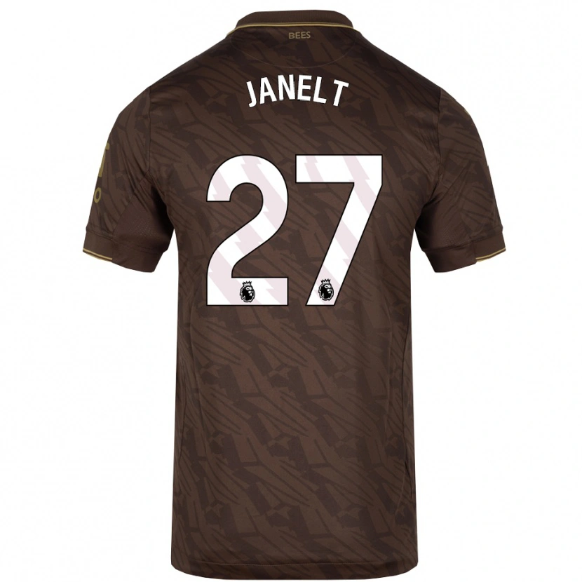 Danxen Barn Vitaly Janelt #27 Brun Guld Bortatröja Matchtröjor 2025/26 Tröjor T-Tröja