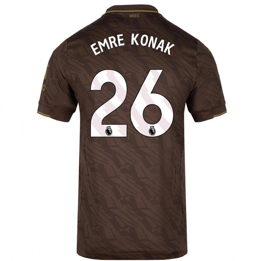 Danxen Barn Yunus Emre Konak #26 Brun Guld Bortatröja Matchtröjor 2025/26 Tröjor T-Tröja