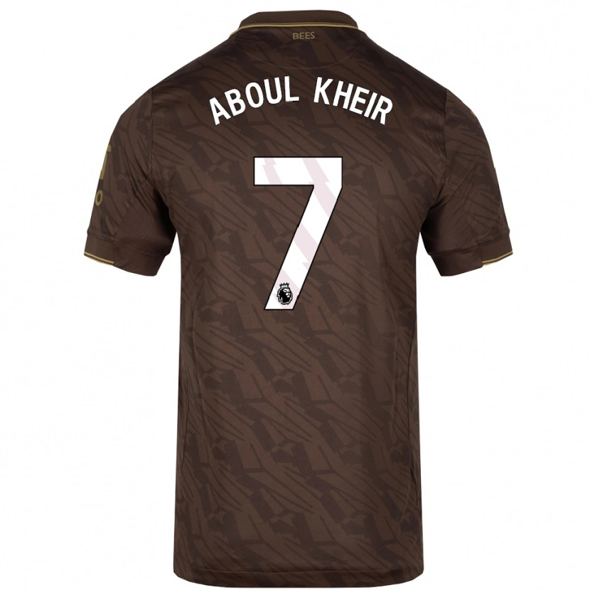 Danxen Barn Nour Aboul Kheir #7 Brun Guld Bortatröja Matchtröjor 2025/26 Tröjor T-Tröja