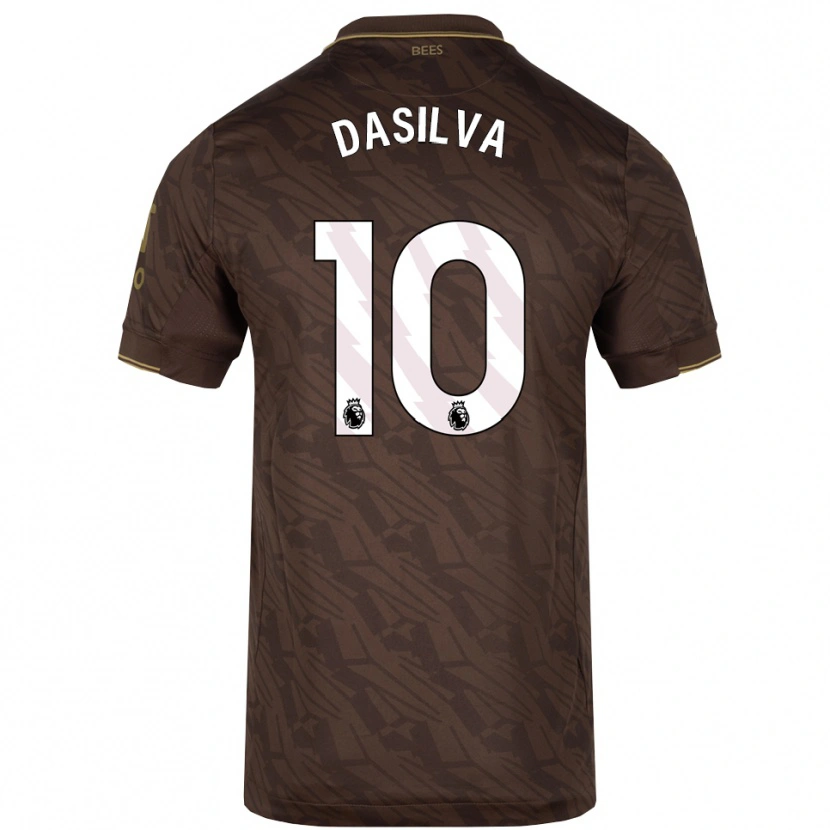 Danxen Barn Josh Dasilva #10 Brun Guld Bortatröja Matchtröjor 2025/26 Tröjor T-Tröja