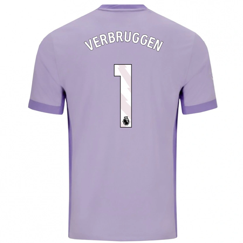 Danxen Barn Bart Verbruggen #1 Taro Lila Vit Bortatröja Matchtröjor 2025/26 Tröjor T-Tröja