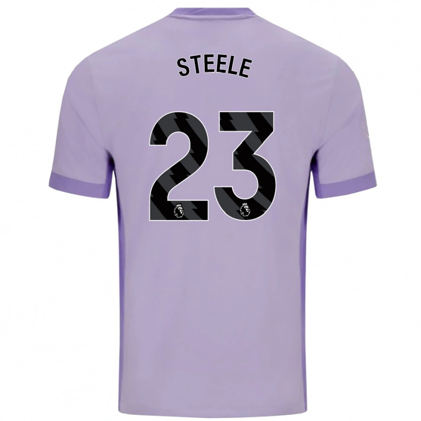 Danxen Barn Jason Steele #23 Taro Lila Vit Bortatröja Matchtröjor 2025/26 Tröjor T-Tröja