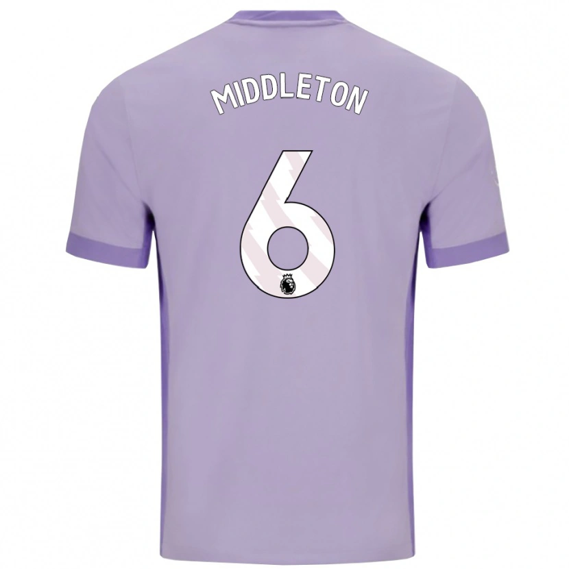 Danxen Barn Jesse Middleton #6 Taro Lila Vit Bortatröja Matchtröjor 2025/26 Tröjor T-Tröja