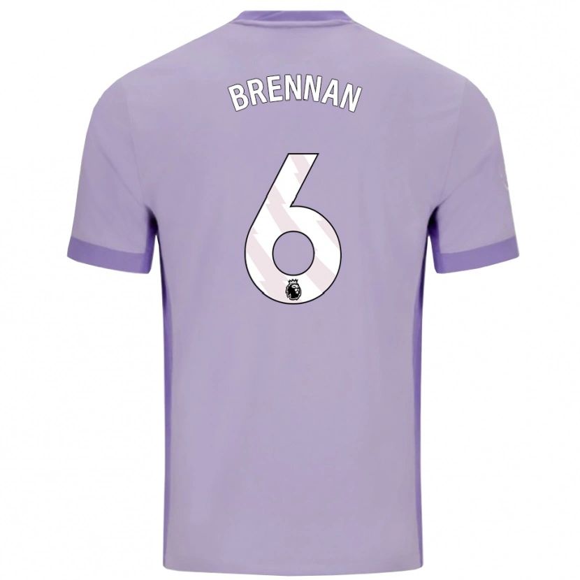 Danxen Barn Zach Brennan #6 Taro Lila Vit Bortatröja Matchtröjor 2025/26 Tröjor T-Tröja