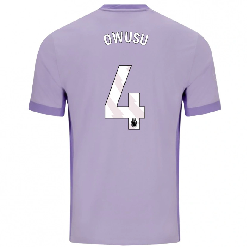 Danxen Barn Yussif Owusu #4 Taro Lila Vit Bortatröja Matchtröjor 2025/26 Tröjor T-Tröja