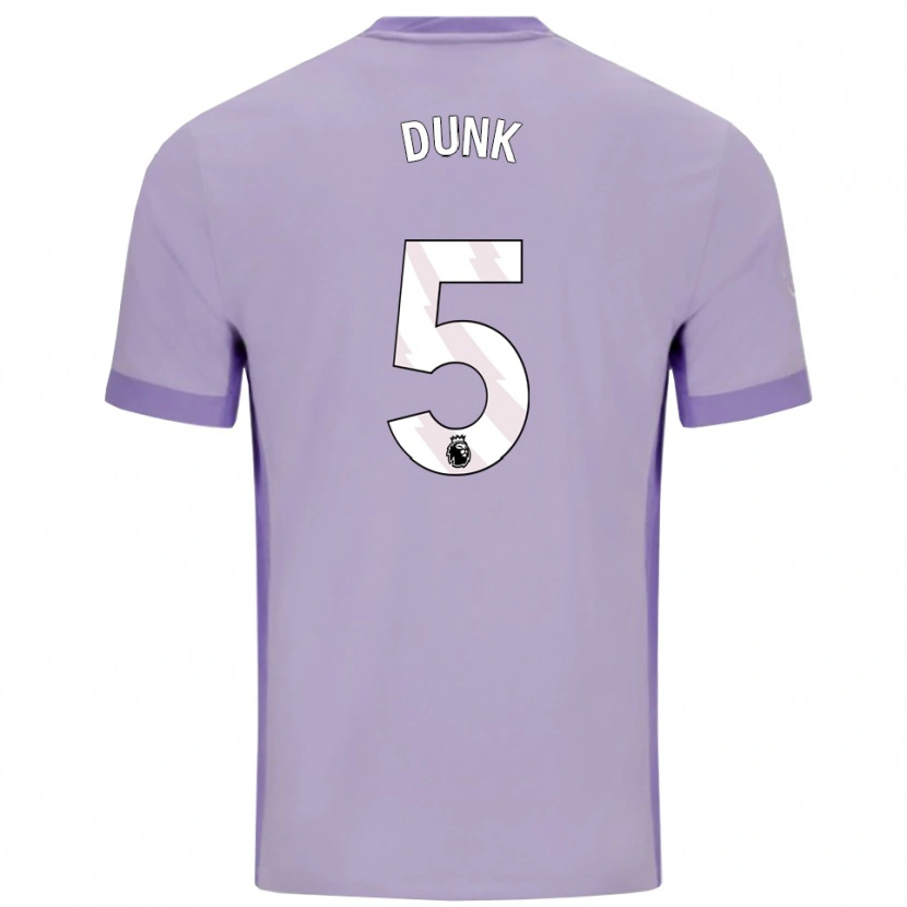 Danxen Barn Lewis Dunk #5 Taro Lila Vit Bortatröja Matchtröjor 2025/26 Tröjor T-Tröja