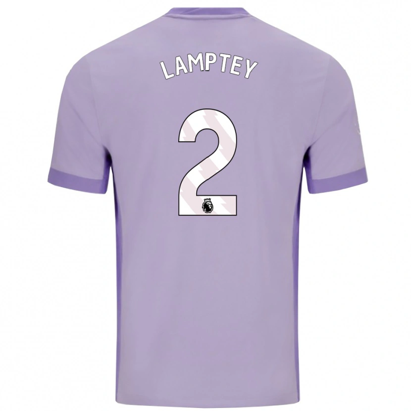 Danxen Barn Tariq Lamptey #2 Taro Lila Vit Bortatröja Matchtröjor 2025/26 Tröjor T-Tröja