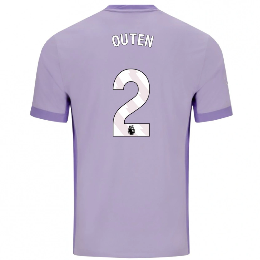 Danxen Barn Theo Outen #2 Taro Lila Vit Bortatröja Matchtröjor 2025/26 Tröjor T-Tröja