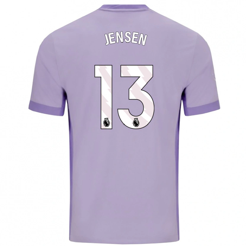 Danxen Barn Sebastian Jensen #13 Taro Lila Vit Bortatröja Matchtröjor 2025/26 Tröjor T-Tröja