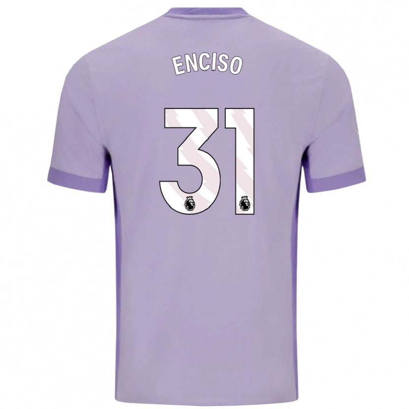 Danxen Barn Julio Enciso #31 Taro Lila Vit Bortatröja Matchtröjor 2025/26 Tröjor T-Tröja