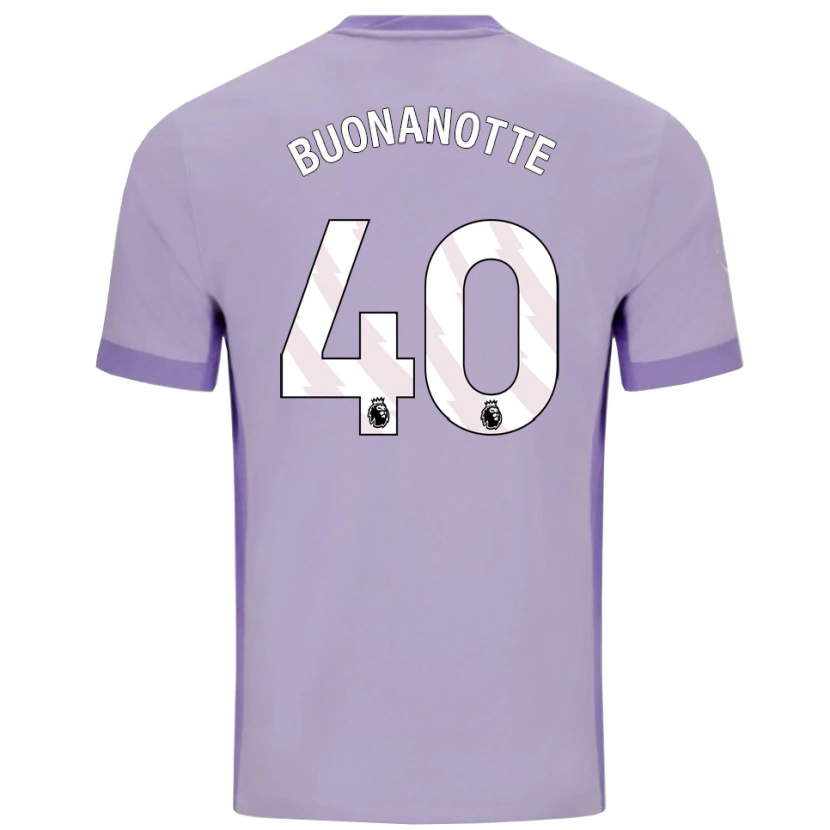 Danxen Barn Facundo Buonanotte #40 Taro Lila Vit Bortatröja Matchtröjor 2025/26 Tröjor T-Tröja