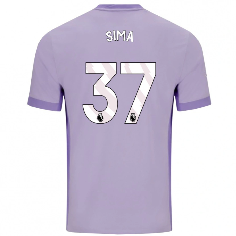 Danxen Barn Abdallah Sima #37 Taro Lila Vit Bortatröja Matchtröjor 2025/26 Tröjor T-Tröja