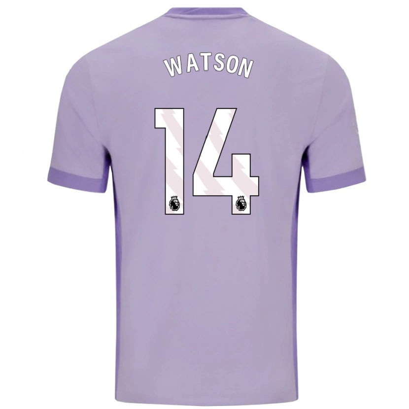 Danxen Barn Tom Watson #14 Taro Lila Vit Bortatröja Matchtröjor 2025/26 Tröjor T-Tröja