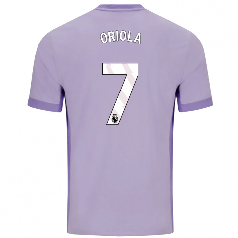 Danxen Barn Nehemiah Oriola #7 Taro Lila Vit Bortatröja Matchtröjor 2025/26 Tröjor T-Tröja