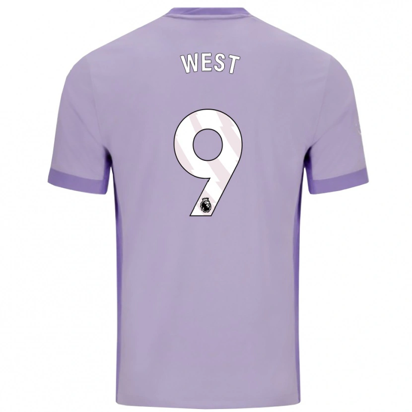Danxen Barn Aidan West #9 Taro Lila Vit Bortatröja Matchtröjor 2025/26 Tröjor T-Tröja