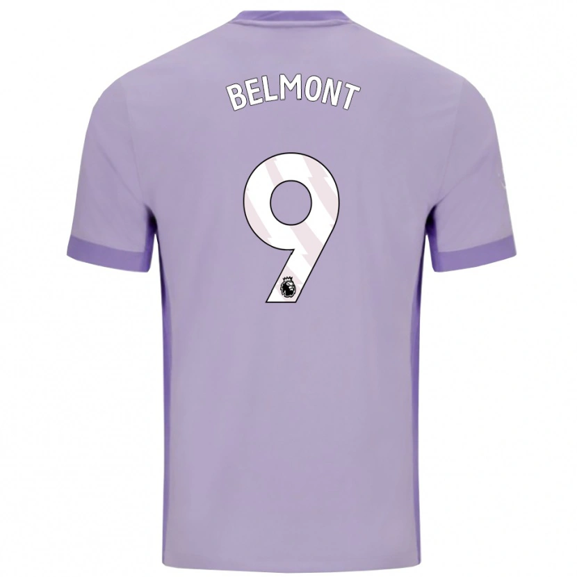 Danxen Barn Joe Belmont #9 Taro Lila Vit Bortatröja Matchtröjor 2025/26 Tröjor T-Tröja