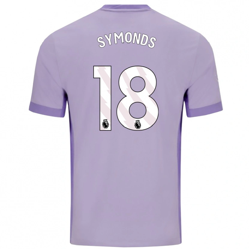 Danxen Barn Maisie Symonds #18 Taro Lila Vit Bortatröja Matchtröjor 2025/26 Tröjor T-Tröja