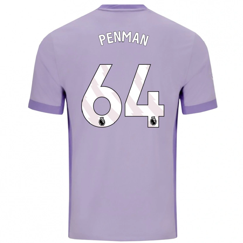 Danxen Barn Charlie Penman #64 Taro Lila Vit Bortatröja Matchtröjor 2025/26 Tröjor T-Tröja