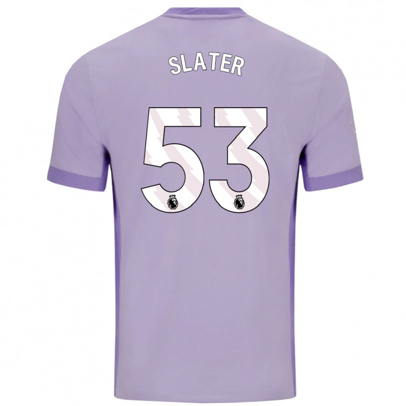 Danxen Barn Jacob Slater #53 Taro Lila Vit Bortatröja Matchtröjor 2025/26 Tröjor T-Tröja
