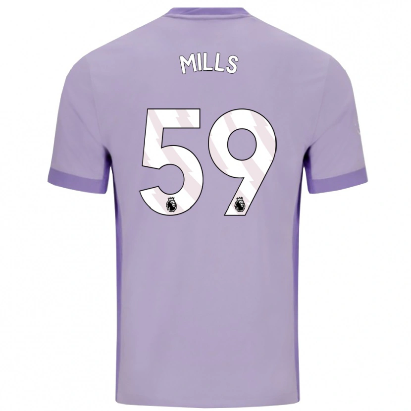 Danxen Barn Harry Mills #59 Taro Lila Vit Bortatröja Matchtröjor 2025/26 Tröjor T-Tröja