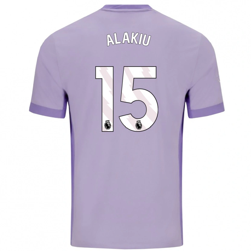 Danxen Barn Isaiah Alakiu #15 Taro Lila Vit Bortatröja Matchtröjor 2025/26 Tröjor T-Tröja