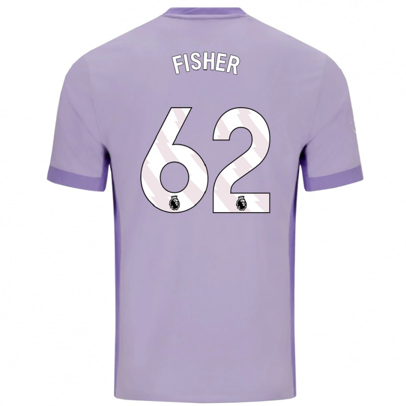 Danxen Barn Hugo Fisher #62 Taro Lila Vit Bortatröja Matchtröjor 2025/26 Tröjor T-Tröja