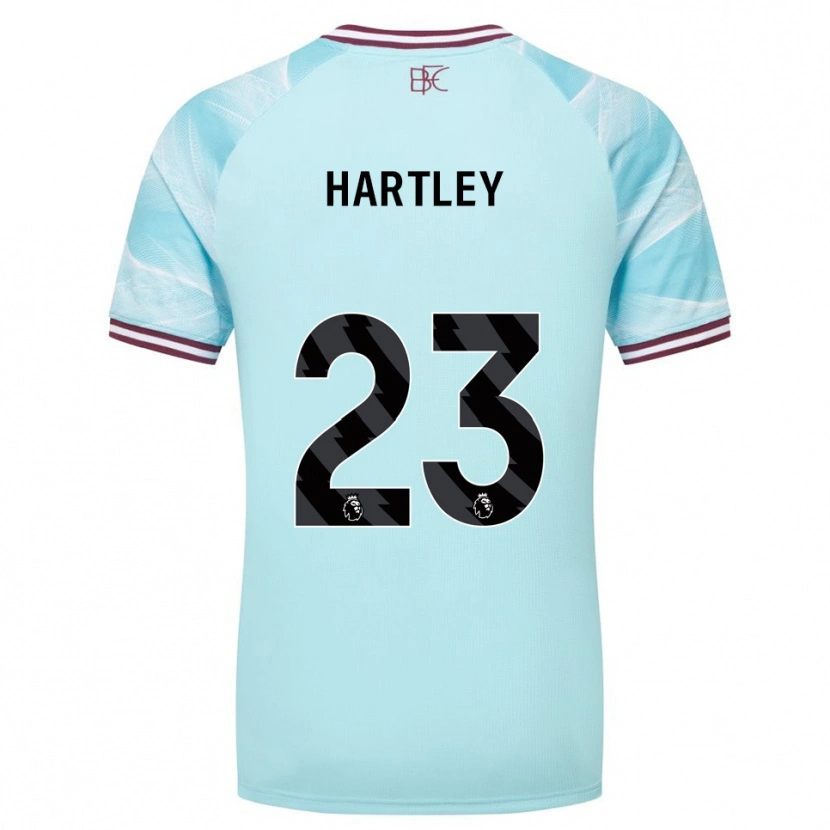Danxen Barn Naomi Hartley #23 Himmelsblå Vinröd Bortatröja Matchtröjor 2025/26 Tröjor T-Tröja