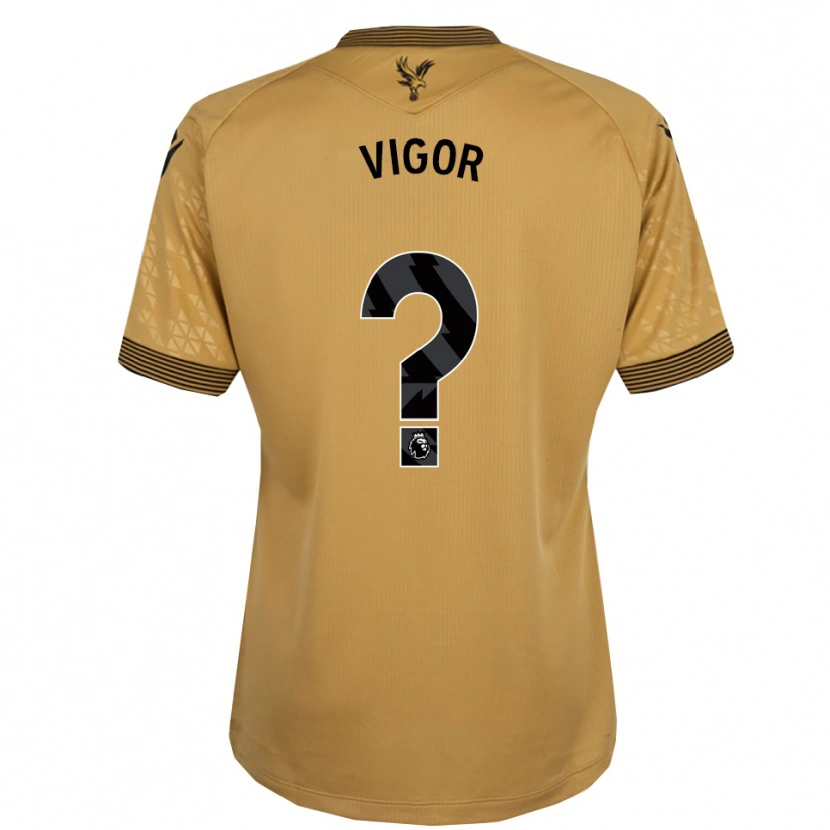 Danxen Barn Matthew Vigor #0 Guld Svart Bortatröja Matchtröjor 2025/26 Tröjor T-Tröja
