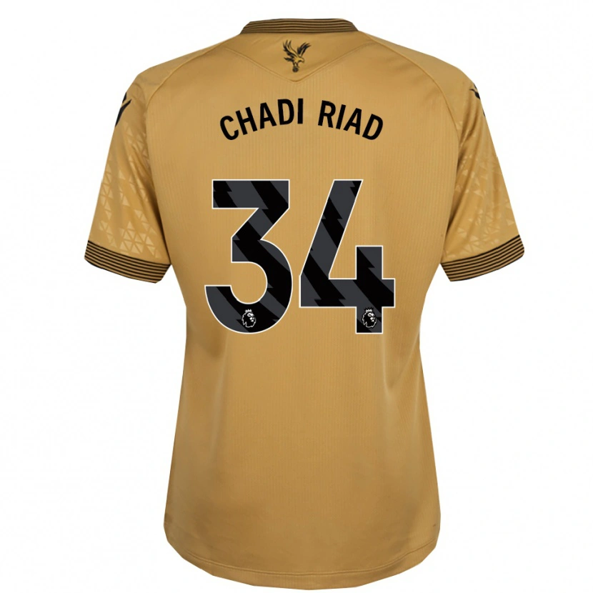 Danxen Barn Chadi Riad #34 Guld Svart Bortatröja Matchtröjor 2025/26 Tröjor T-Tröja